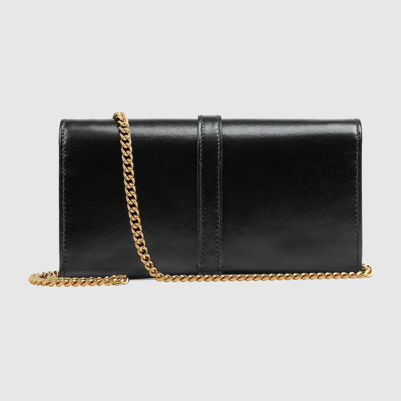 Gucci Jackie 1961 Chain Wallet 652681 Black